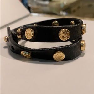 Black and gold Tory Burch bracelet